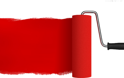 Red-paint-roller-psd71741